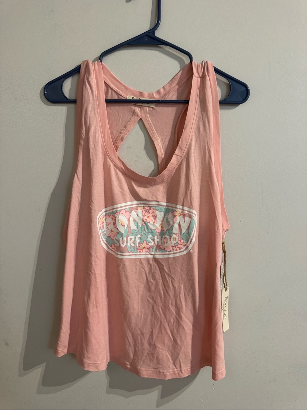 Women's Pink Floral Graphic Tank Top with Keyhole Back